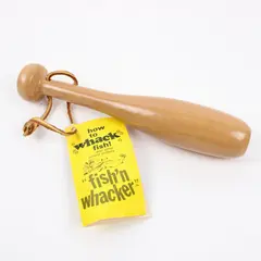 Fish'n Whacker Fish Bat Natural Wood Handmade 10in Fishing Tool