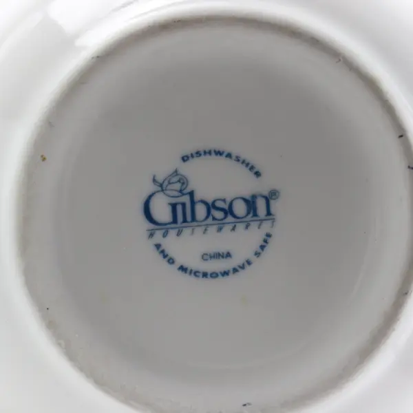 Gibson Housewares White Embossed Fruit Pitcher 8 Inch