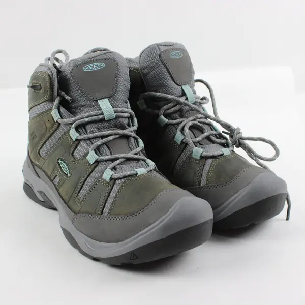 KEEN Dry Waterproof Women's Hiking Boots Gray Teal Size 8.5 1026753
