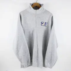 USA Men's XL Light Gray 1/4-Zip Fleece Pullover San Francisco