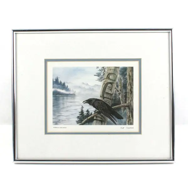 Sue Coleman Power of the Raven Framed Matted Art Print