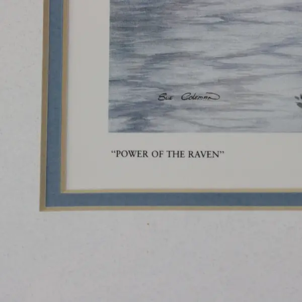 Sue Coleman Power of the Raven Framed Matted Art Print