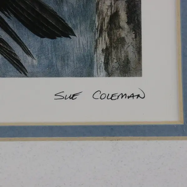 Sue Coleman Power of the Raven Framed Matted Art Print