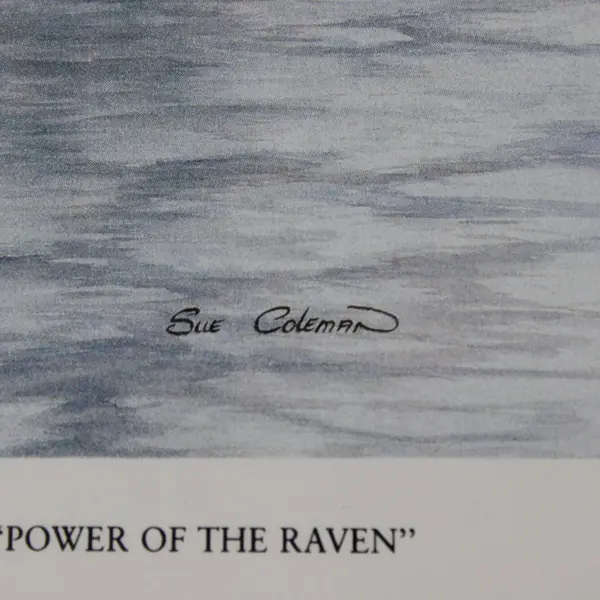 Sue Coleman Power of the Raven Framed Matted Art Print