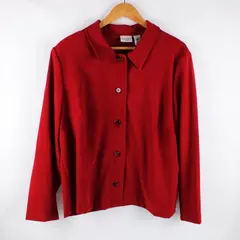 Covington Women's Cherry Red Button-Front Jacket Size 1X