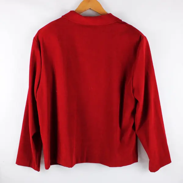 Covington Women's Cherry Red Button-Front Jacket Size 1X