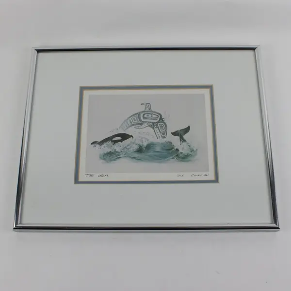 Sue Coleman The Orca Signed Framed Art Print Whale Ocean