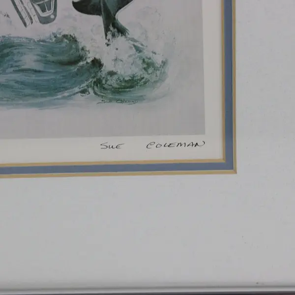 Sue Coleman The Orca Signed Framed Art Print Whale Ocean