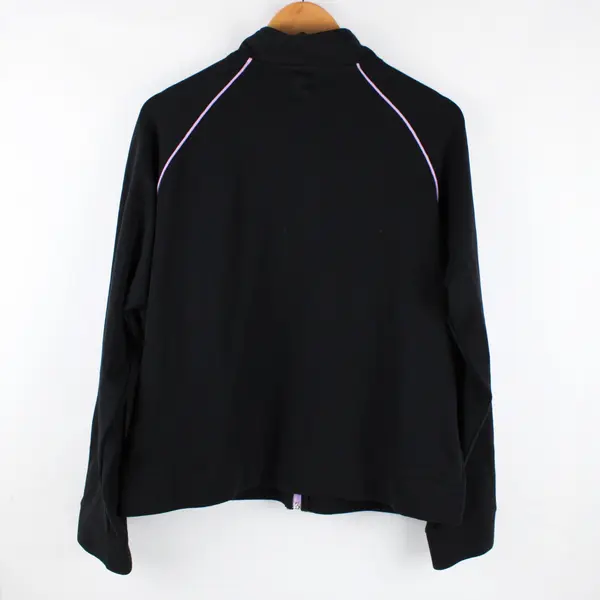 Curves Women's Track Jacket Black Purple XL 18 Zip Front