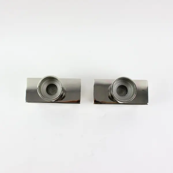 Set of 2 Michael Graves Silver-Tone Half Moon Candle Holders