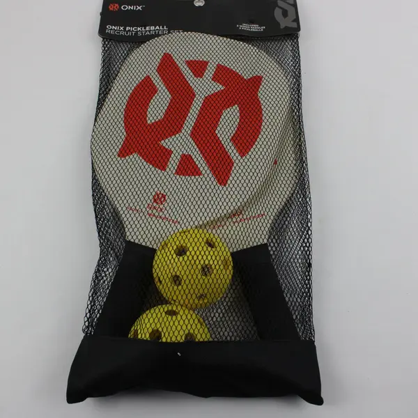 Onix Recruit Pickleball Starter Set 2 Paddles 2 Balls Mesh Bag