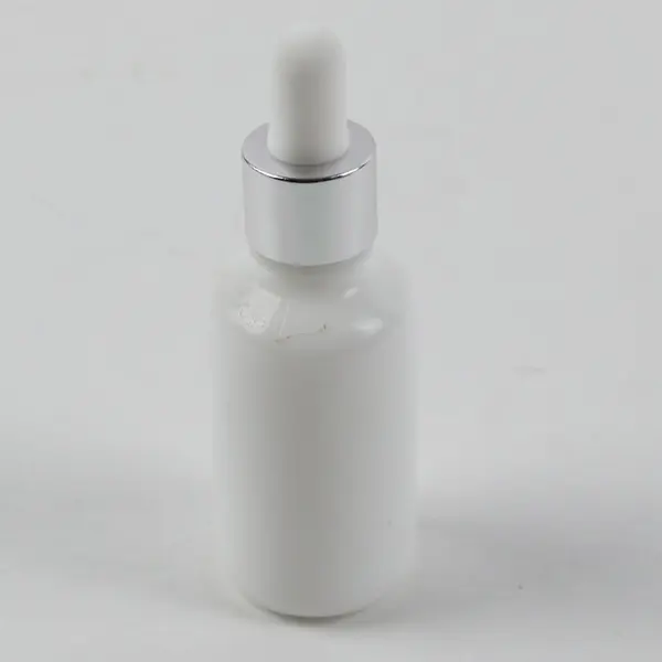 Lot of 12 White Glass Refillable Dropper Bottles DIY Craft Lab Cosmetic