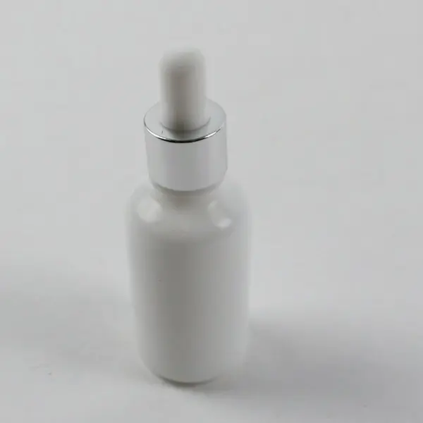 Lot of 12 White Glass Refillable Dropper Bottles DIY Craft Lab Cosmetic