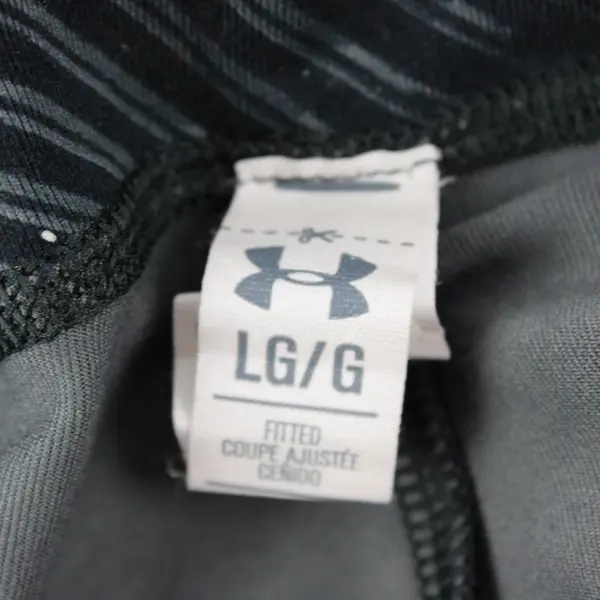 Under Armour Women's Large Gray Black Fitted Leggings