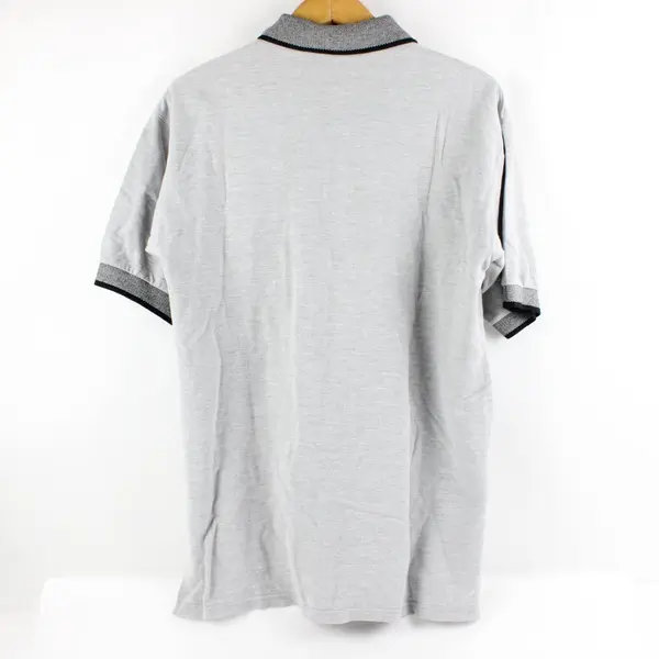 Men's Large Gray Polo Shirt Rawhide Embroidered Cotton Casual
