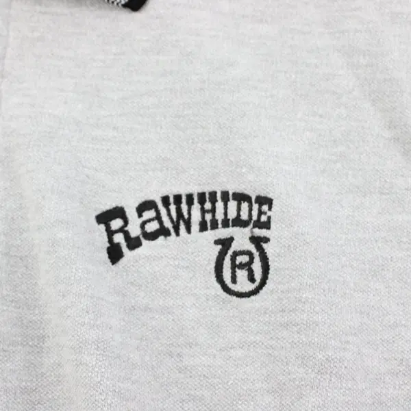 Men's Large Gray Polo Shirt Rawhide Embroidered Cotton Casual