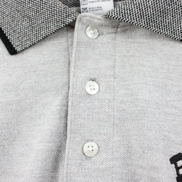 Men's Large Gray Polo Shirt Rawhide Embroidered Cotton Casual