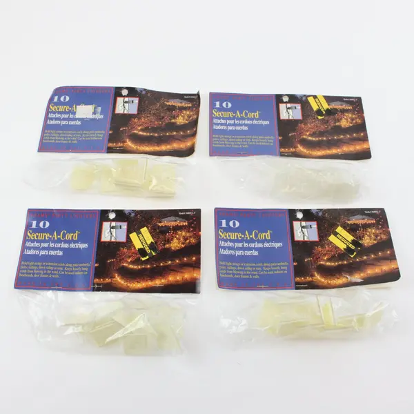 Lot of 4 Adams Secure-A-Cord 60011-3 Light String Attachments 40pc