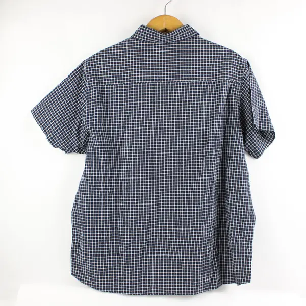 Willow Bay Women's Plus 14W/16W Plaid Floral Embroidered Short Sleeve Blouse