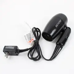 Revlon Compact Travel Hair Dryer Black Folding Handle Pre-Owned RVDR5033
