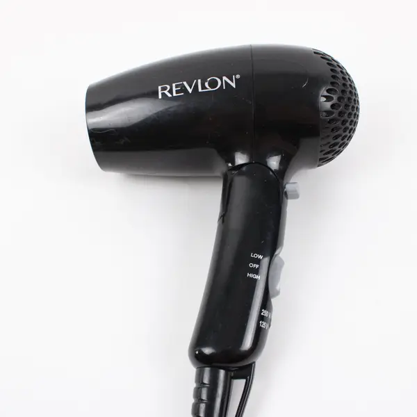 Revlon Compact Travel Hair Dryer Black Folding Handle Pre-Owned RVDR5033