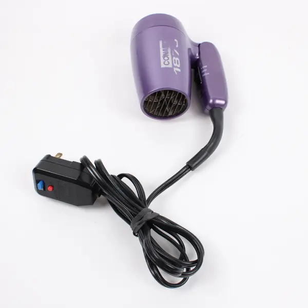 Conair 124LR Dual Voltage Folding Handle Hair Dryer 1875W Purple