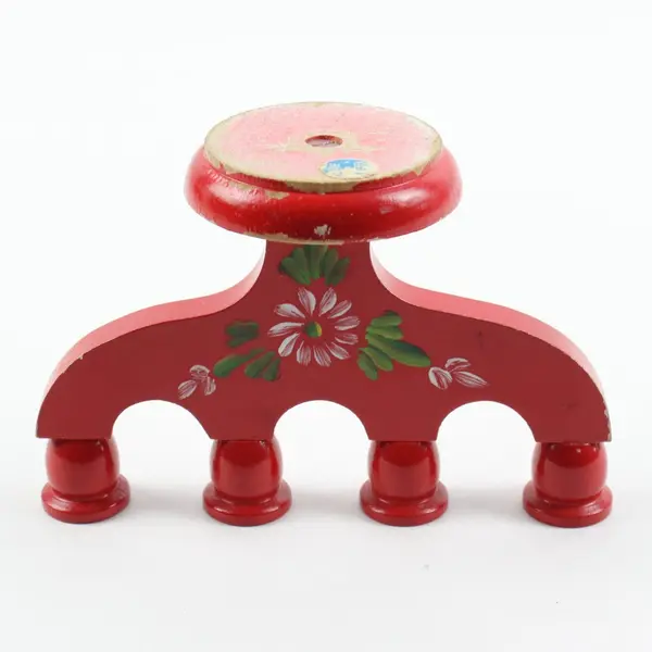 Swedish Wooden Candle Holder 4 Inch Decorative Collectible
