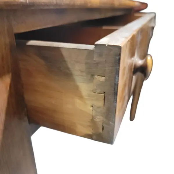 Vintage Wooden Writing Desk Table 1 Drawer Turned Legs Rustic - Local Pickup