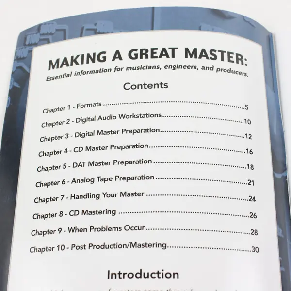 Making A Great Master Disc Makers 37 Recording Tips Guide Booklet