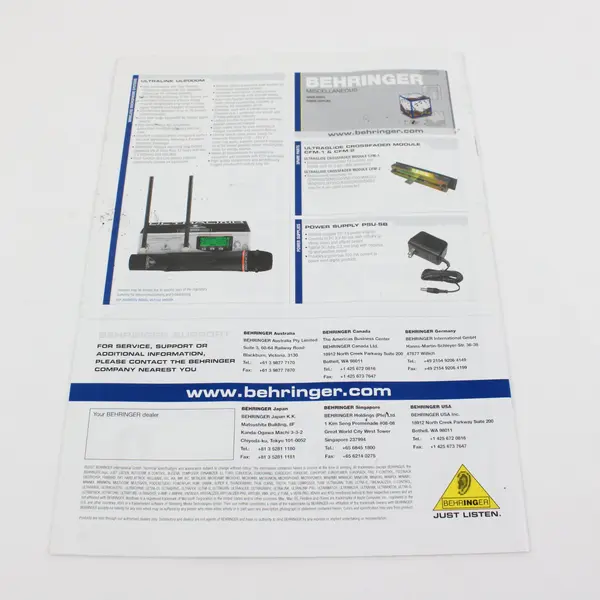 Behringer Packaged Systems Product Catalog Manual 2nd Edition 2007