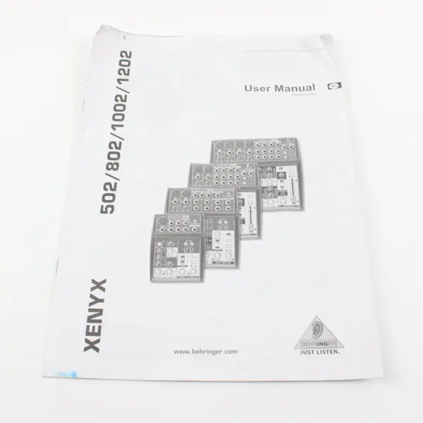 Behringer XENYX - 502/802/1002/1202 - User Manual