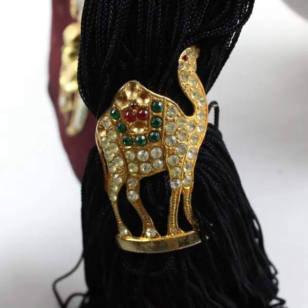 SACO UNIFORM AFIFI Shriners Felt Fez Hat Size 7 1/4 Maroon Red Tassel