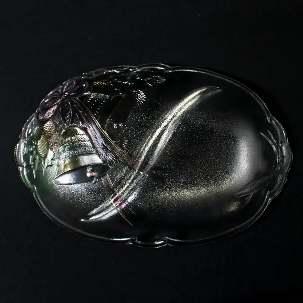 Vintage Mikasa Holiday Bells 2 Part Divided Oval Christmas Relish Dish