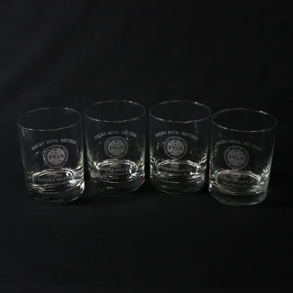 4 Juniper Hills C.C. Rocky Mountain Section PGA Championship Rocks Glasses 1992