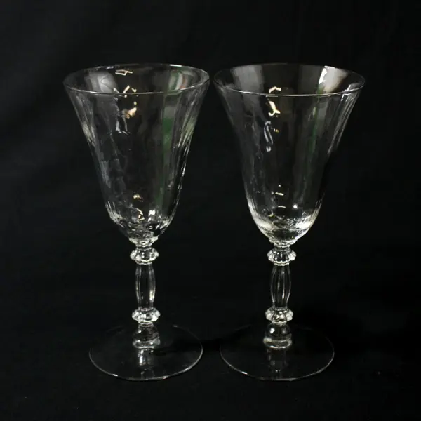 Set of 2 Vintage Cambridge Caprice Water Goblets 7.75"