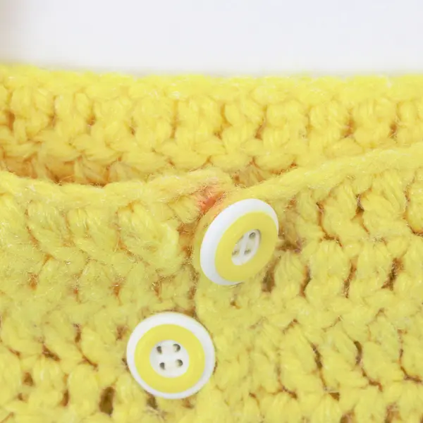 Lot of 3 Handmade Knit Crochet Baby Girls Clothes Pink Yellow Orange Flawed