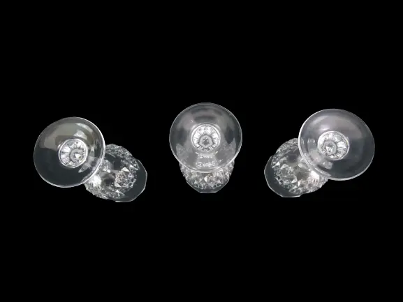 Set of 3 Cristal D'Arques-Durand Crystal Wine Glasses Longchamp Clear 6 Ounce