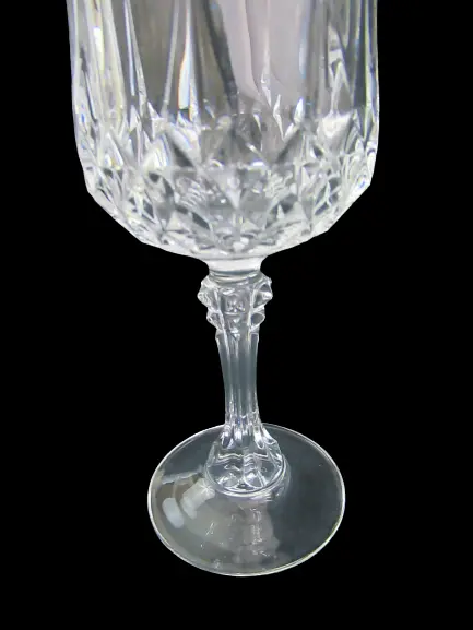 Set of 3 Cristal D'Arques-Durand Crystal Wine Glasses Longchamp Clear 6 Ounce