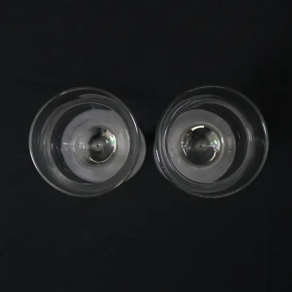 Set of 2 PartyLite Iced Crystal Stemmed Votive Tealight Holders P9253 