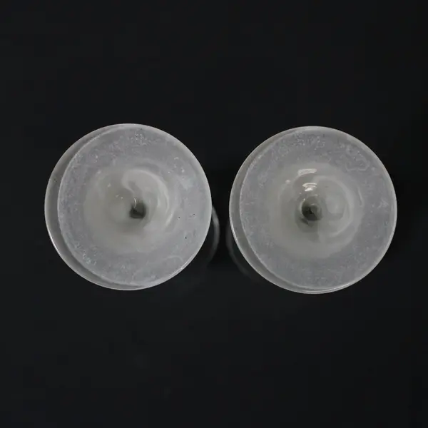 Set of 2 PartyLite Iced Crystal Stemmed Votive Tealight Holders P9253 