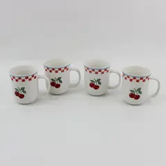 Set of 4 Mainstays Home Coffee Mugs Cherry Orchard