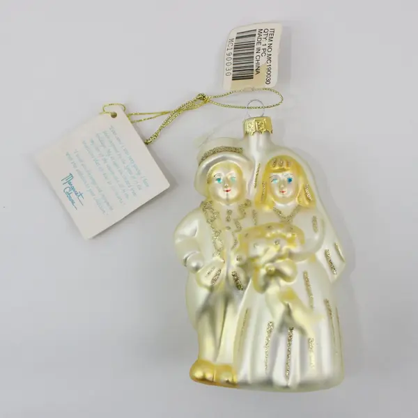 Margaret Cobane Bride And Groom Glass Ornament