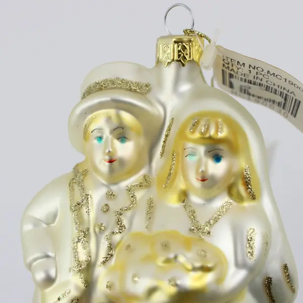 Margaret Cobane Bride And Groom Glass Ornament