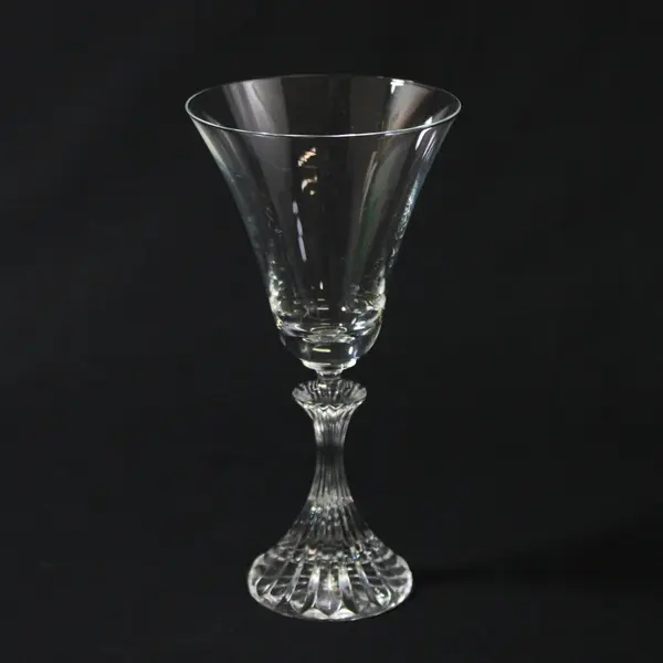 Mikasa Stratton Clear Glass Water Goblet Flared Bowl Decorative Foot