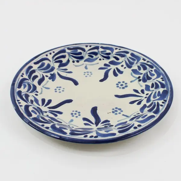 Puebla Pottery Plate Mexico Traditional Decorative Plate 9.25 Inch