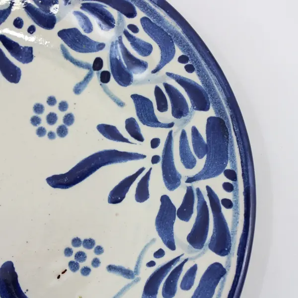 Puebla Pottery Plate Mexico Traditional Decorative Plate 9.25 Inch