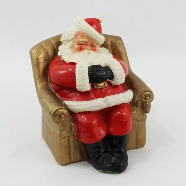 Vintage Santa Sleeping Chair Coin Bank First Federal Savings Boise Caldwell