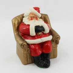 Vintage Santa Sleeping Chair Coin Bank First Federal Savings Boise Caldwell