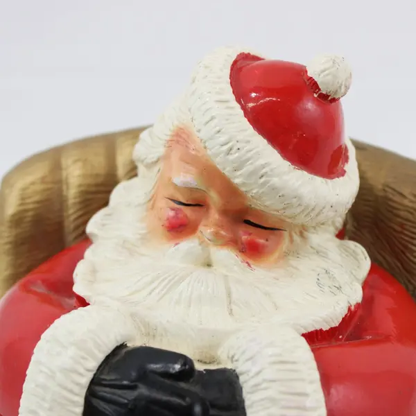 Vintage Santa Sleeping Chair Coin Bank First Federal Savings Boise Caldwell