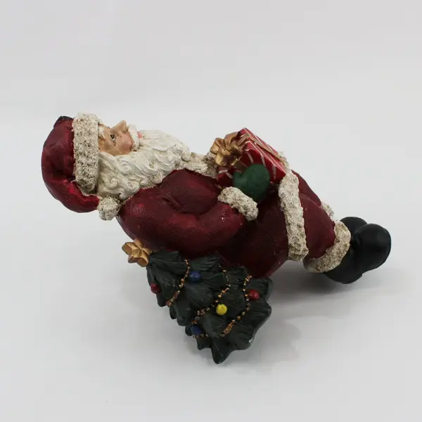 Santa Claus Holding Present Shelf Sitter Figurine Christmas Holiday Decor